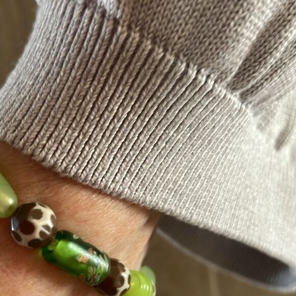 Pronto Uomo Light Gray Silk Blend Mens Size 3XL  Pullover TINY FLAW Short Sleeve - Picture 5 of 9